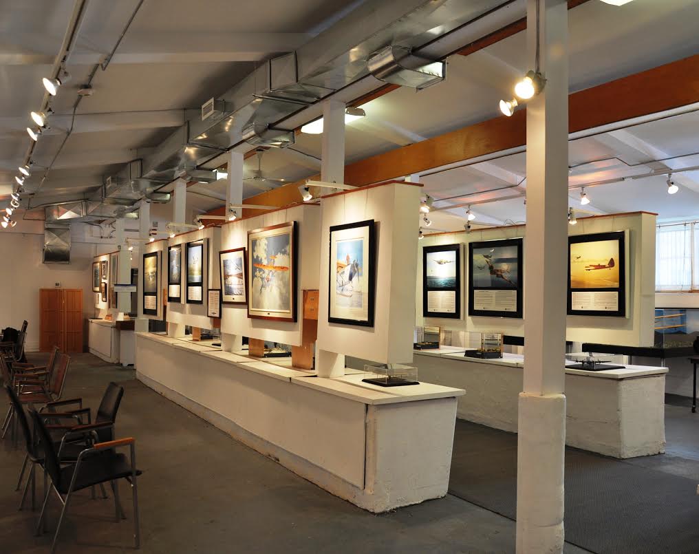 inside the Montreal aviation museums art gallery